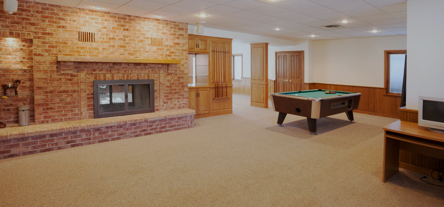 refinished basement with a pool table hortonville wi